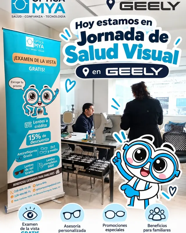 Jornada de salud visual de Óptica MYA en la empresa GEELY